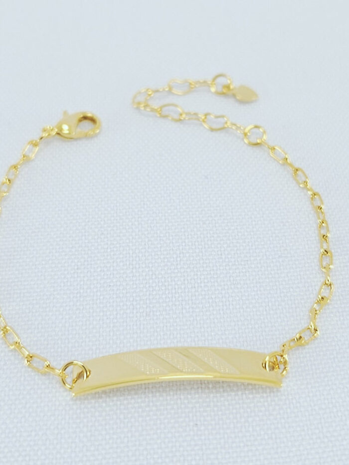 Pulseira com placa infantil