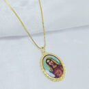 Gargantilha com pingente Imaculado Coração de Maria