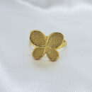 Anel formato borboleta detalhado