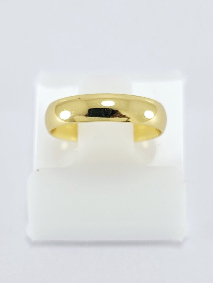 Aliança lisa boleada