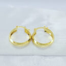 Brinco argola boleada dourado