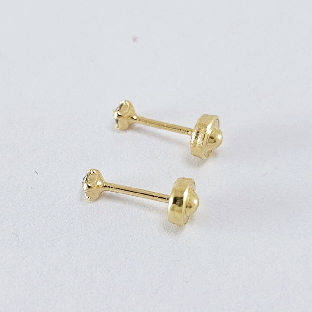 Brinco infantil pontinho de luz cristal - Imagem 2