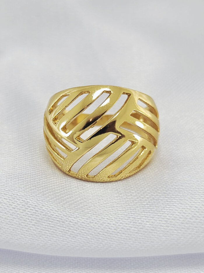 Anel cortes transversais vasado