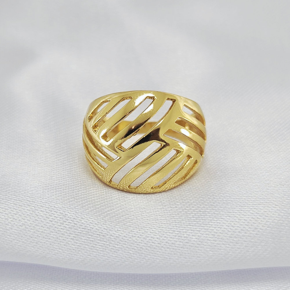 Anel cortes transversais vasado