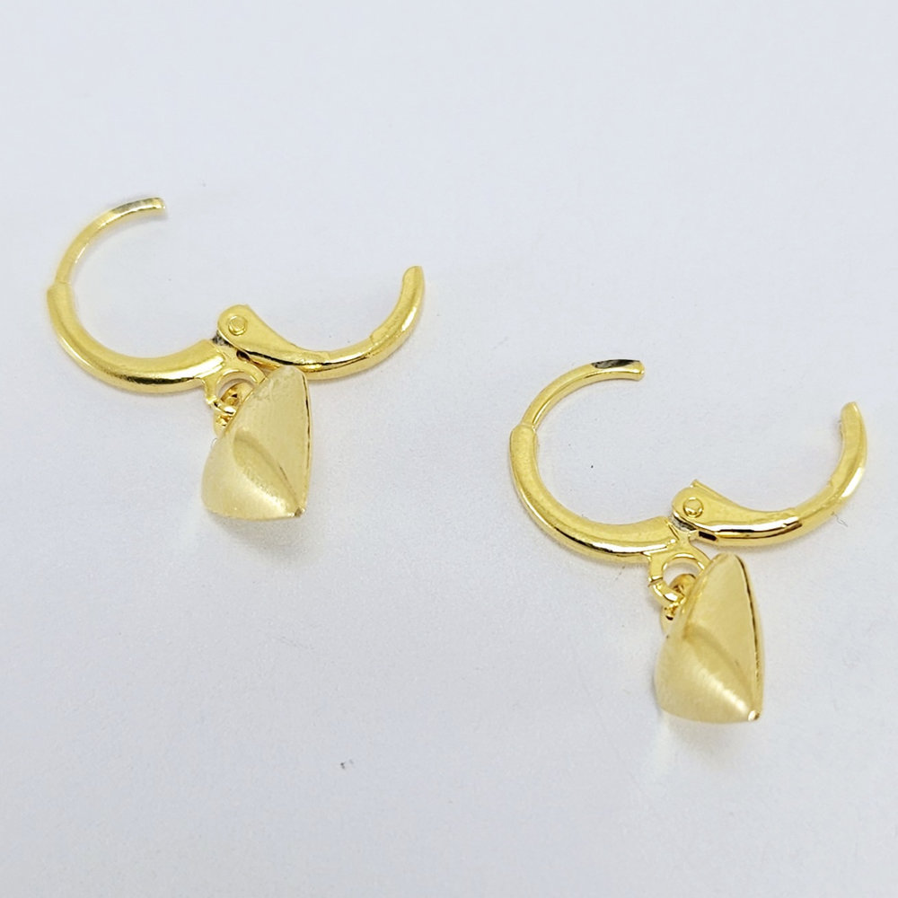 Brinco argolinha com pêndulo coração - Imagem 2