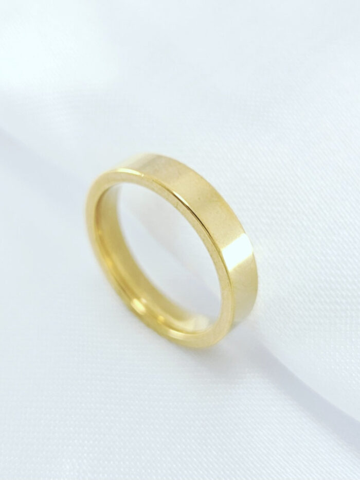 Aliança faixa quadrada grossa