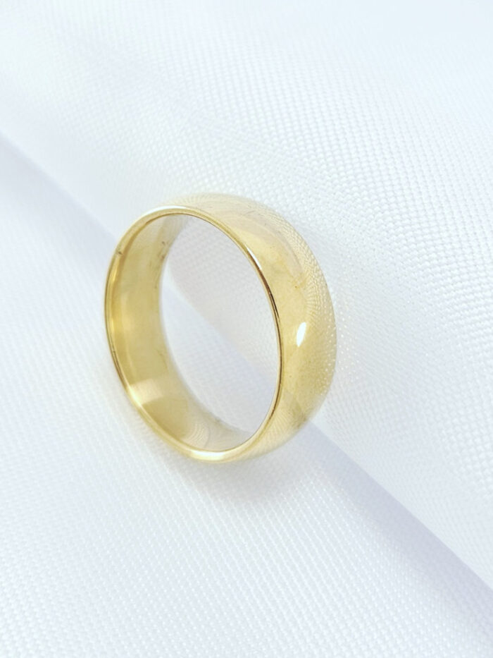 Aliança boleada lisa