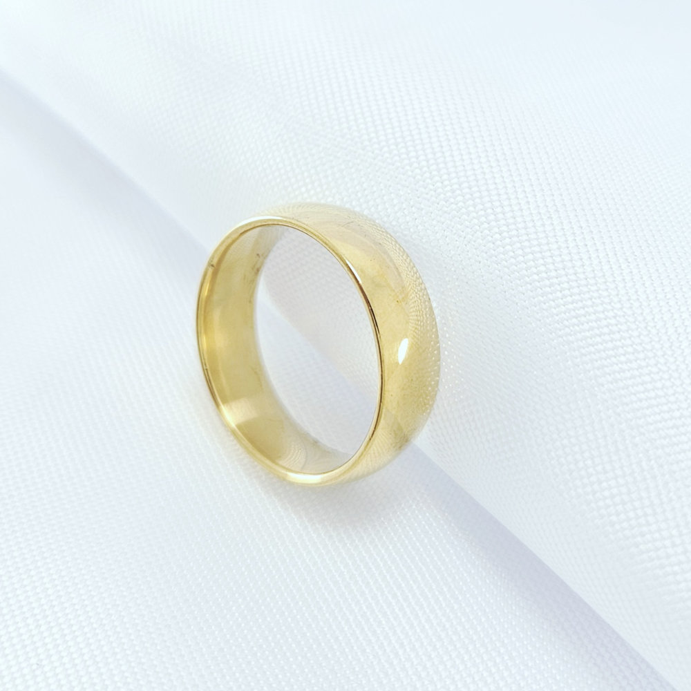 Aliança boleada lisa