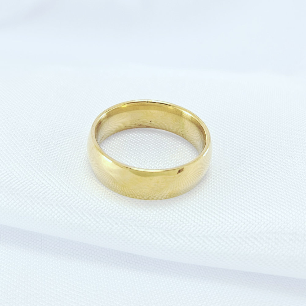 Aliança boleada lisa - Imagem 2
