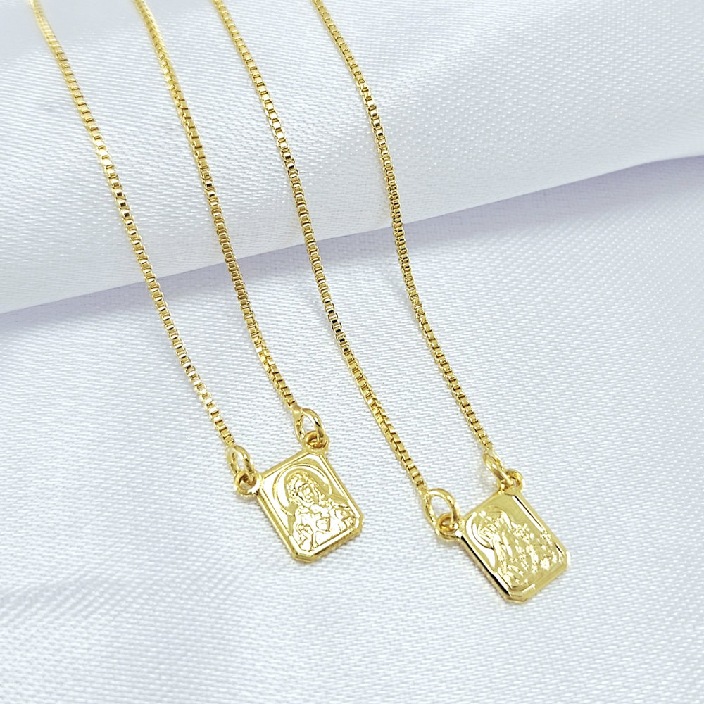 Escapulário N.S do Carmo e sagrado coração de Jesus / Placa menor