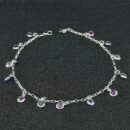 Tornozeleira com pedras colorida