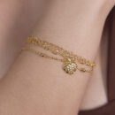 Pulseira tripla com detalhes vazados