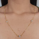 Gargantilha longuinho com ponto de luz