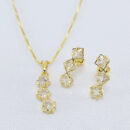 Conjunto fio losango cristal caido