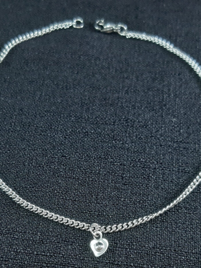 Tornozeleira coração c/ ponto luz