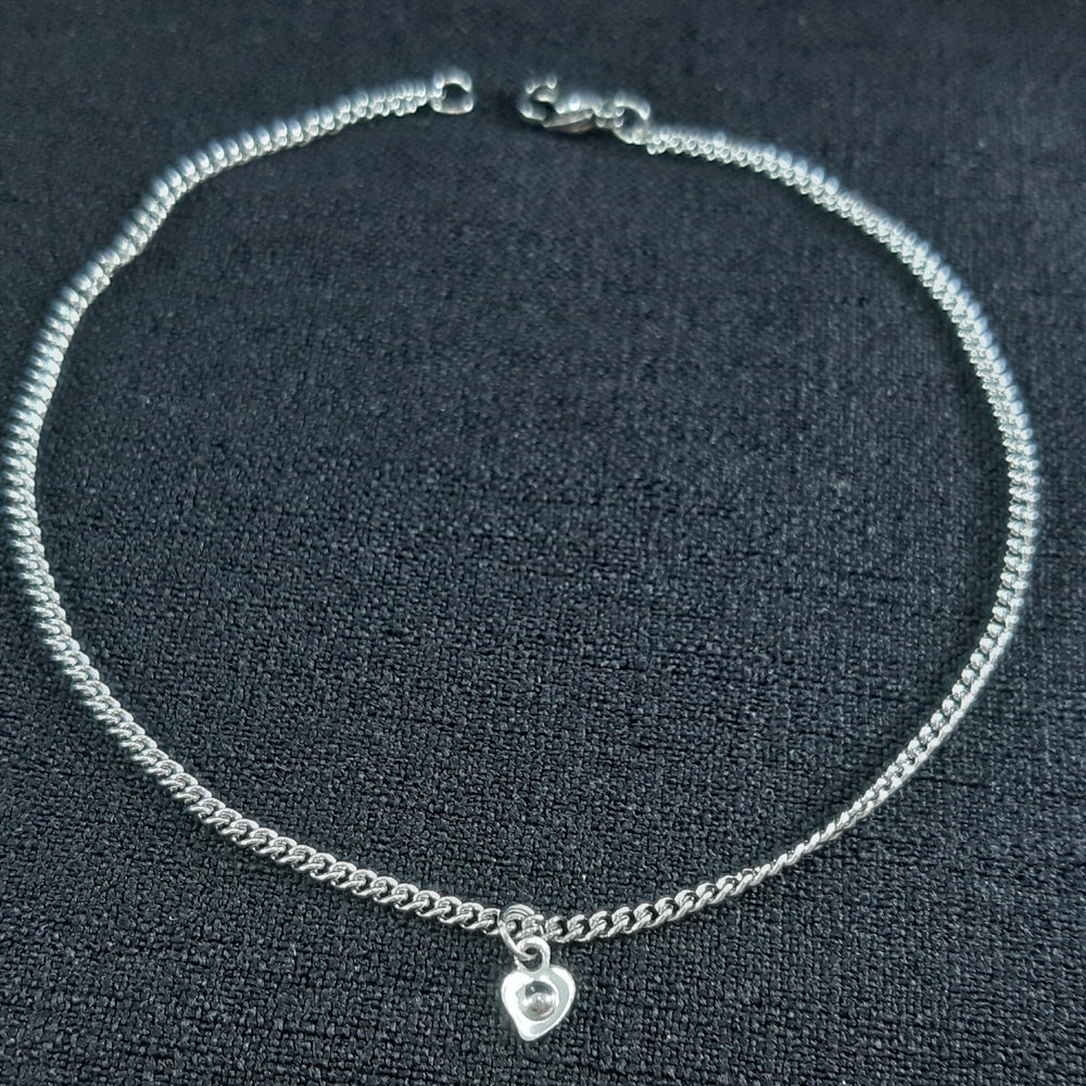 Tornozeleira coração c/ ponto luz