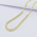 Gargantilha chocker com fio riviera cristal