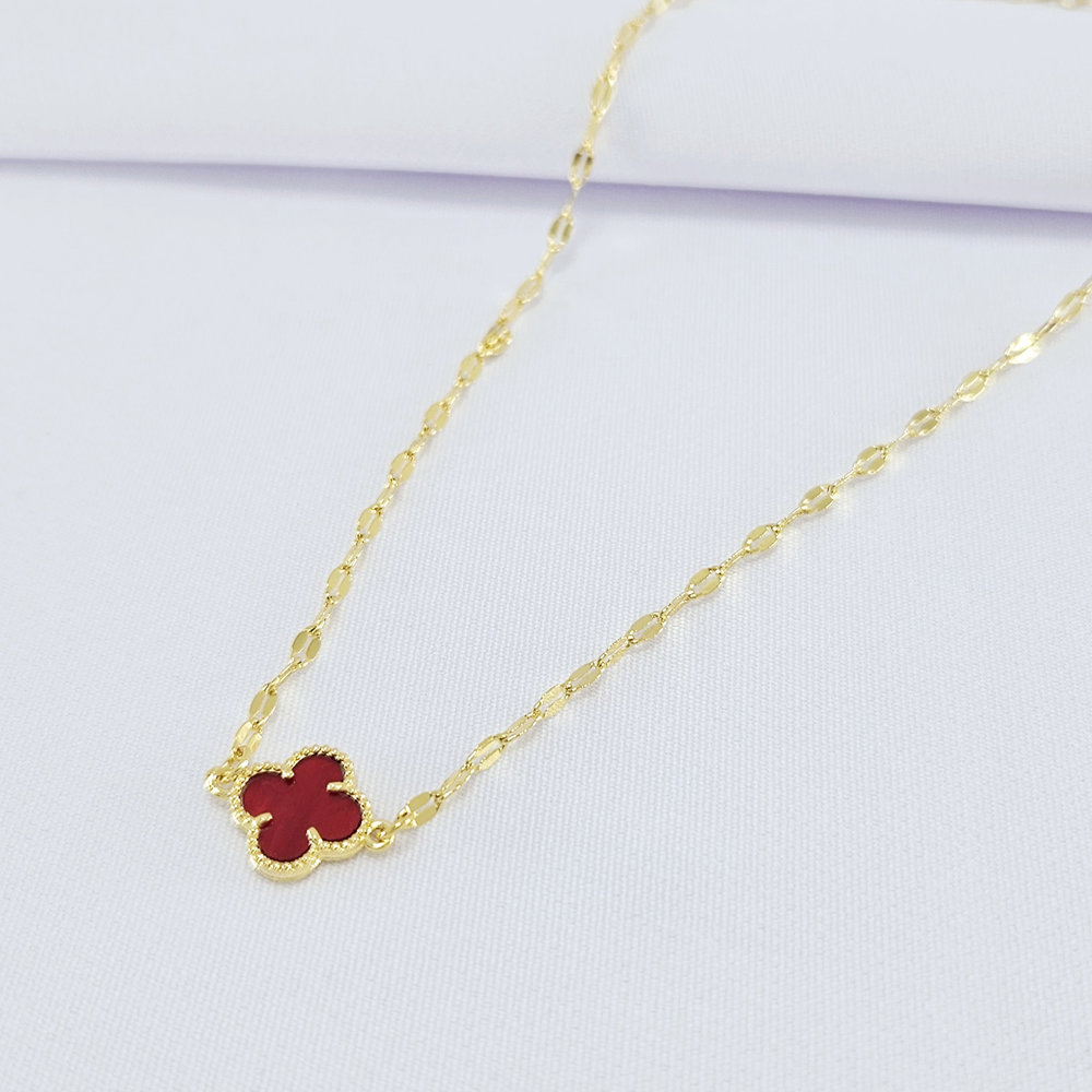 Gargantilha elos detalhado com trevo - Imagem 5