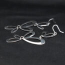 Brinco gancho com borboletas lisa