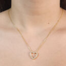 Gargantilha coração cravejado