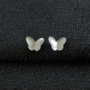 Brinco borboleta chapeada lisa