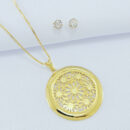 Conjunto flor detalhe vazado