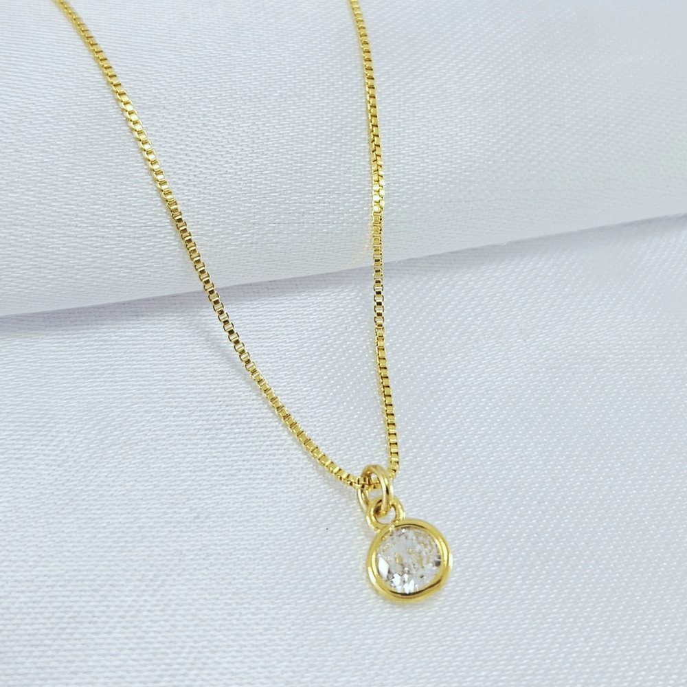 Gargantilha veneziana detalhe ponto de luz