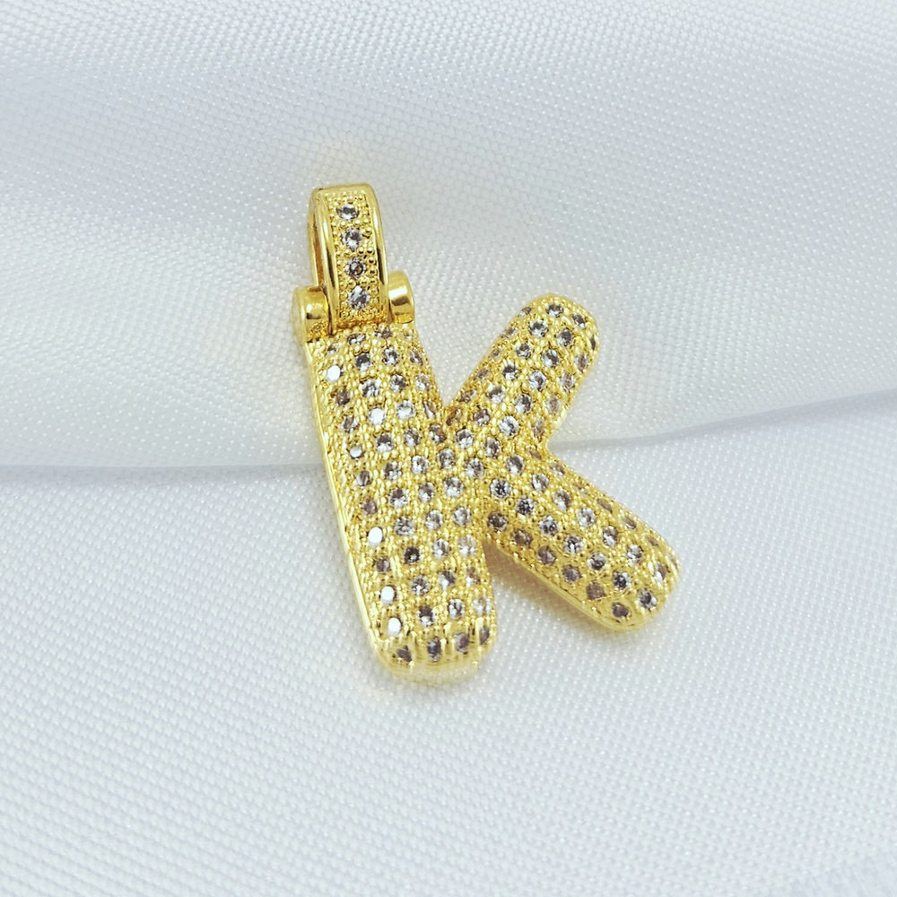 Pingente letras cravejado - Imagem 2