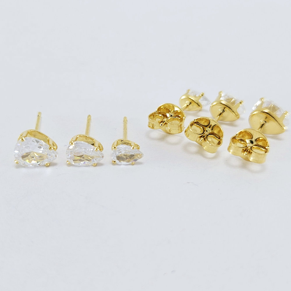 Trio de brinco gota cristal