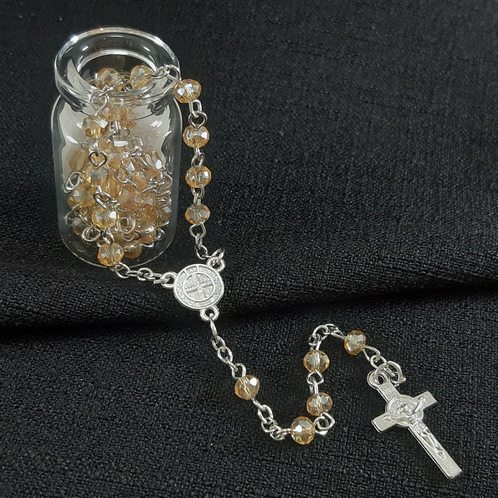 Terço com pedras cristal - Imagem 5