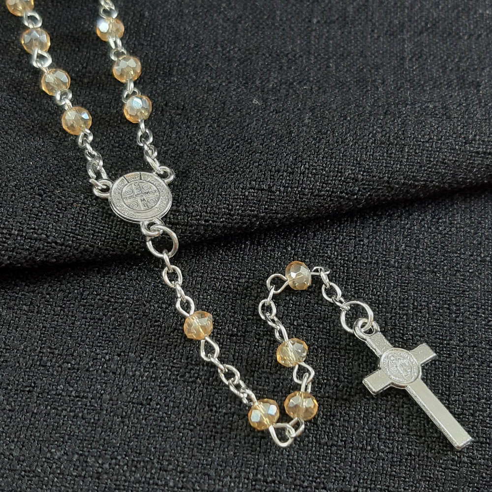 Terço com pedras cristal - Imagem 6