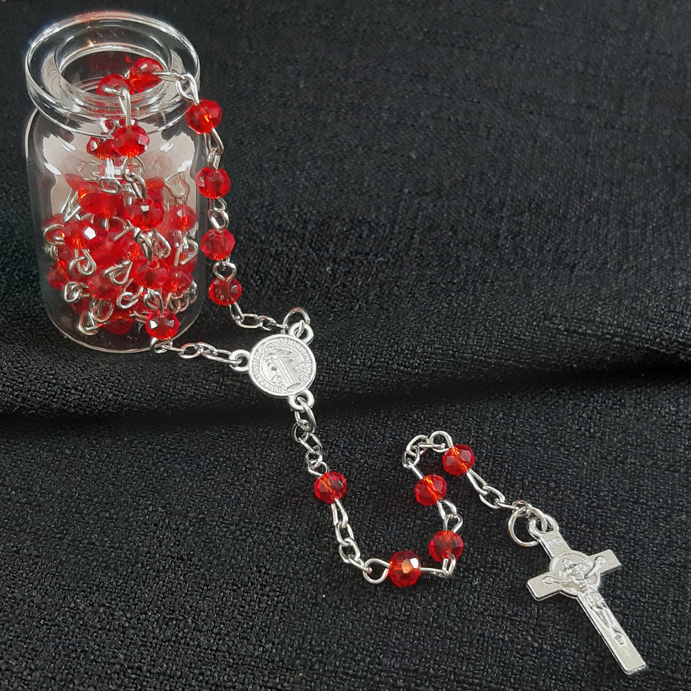 Terço com pedras cristal - Imagem 3