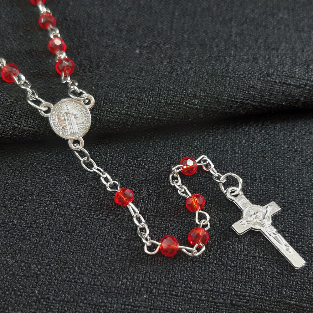 Terço com pedras cristal - Imagem 4