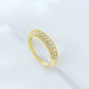 Anel base liso cravejado