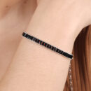 Pulseira pedra baguete preta