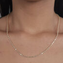 Gargantilha longuinho pedra baguete cristal