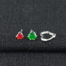 Trio de brincos coração com argola vazada