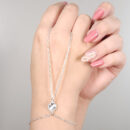 Pulseira indiana jade dupla com trevo detalhado