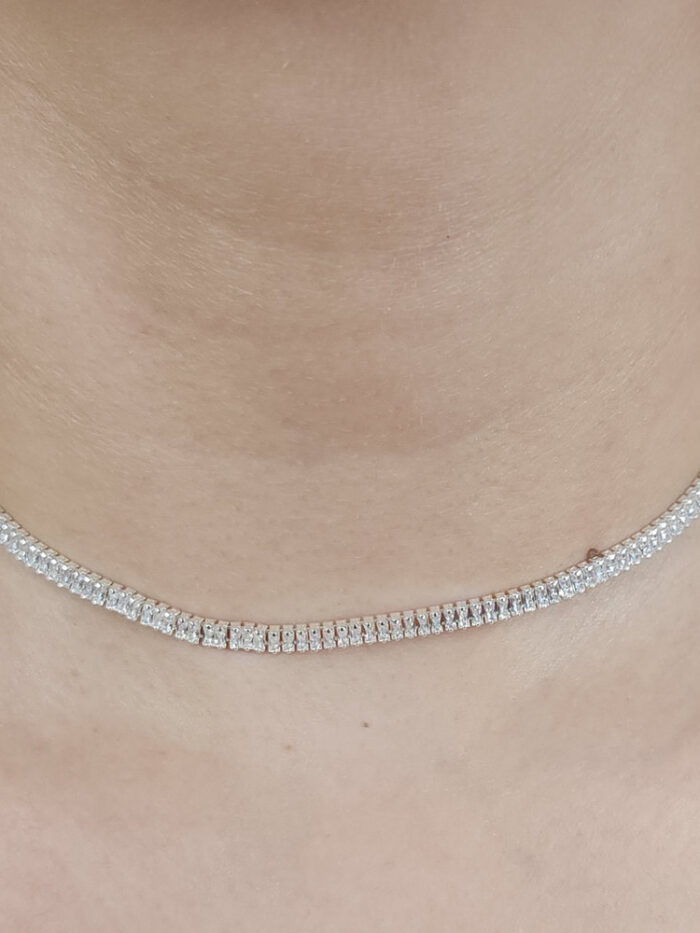 Gargantilha choker cristais cravejado