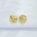 Brinco circulos entrelaçados fio dourado