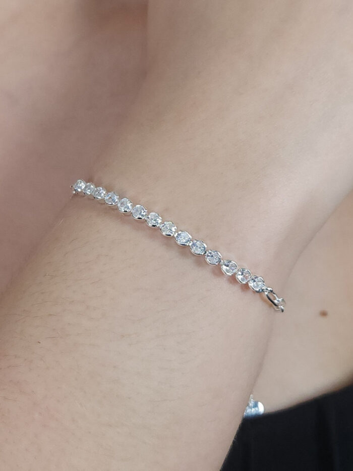 Pulseira cristal com elos cartier