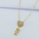 Gargantilha coração cravejado menino