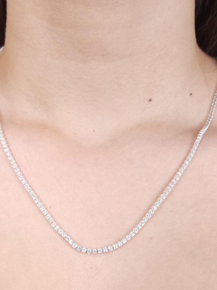 Gargantilha riviera com zircônias