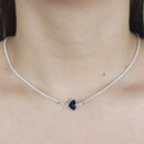 Gargantilha chocker fio detalhado coração