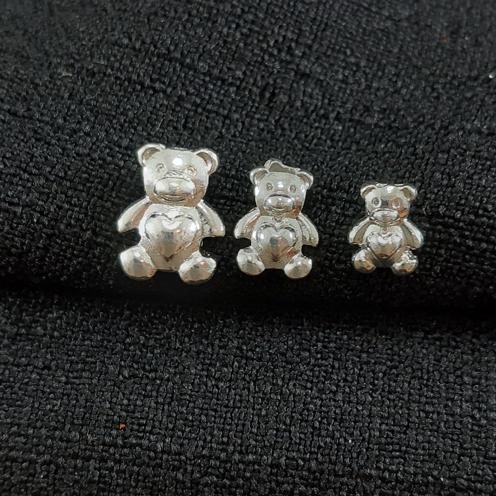 Brinco trio de urso coração
