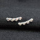 Brinco coração quadruplo