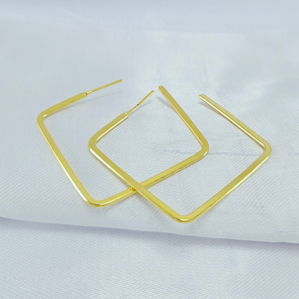 Brinco argola quadrada aberta - Imagem 2