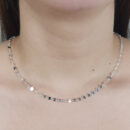 Gargantilha chocker elos chapeado prateado