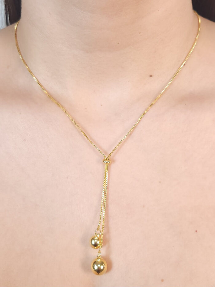 Gravatinha com bola dupla lisa