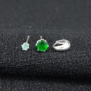 Trio de brincos pontos de luz e argolinha lisa